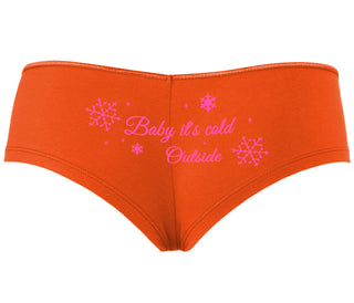 Baby It's Cold Outside - Orange Boyshort