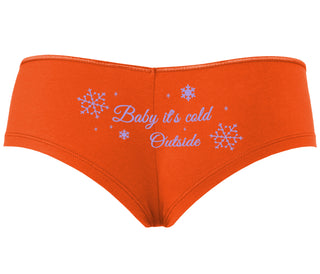 Baby It's Cold Outside - Orange Boyshort