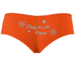 Baby It's Cold Outside - Orange Boyshort