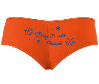 Baby It's Cold Outside - Orange Boyshort