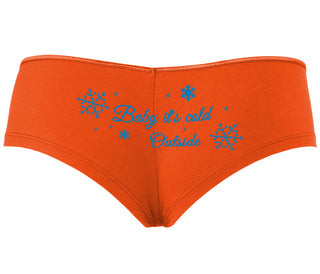 Baby It's Cold Outside - Orange Boyshort