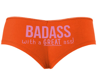 BadAss With a Great Ass - Orange Boyshort