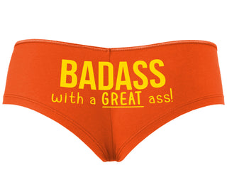 BadAss With a Great Ass - Orange Boyshort