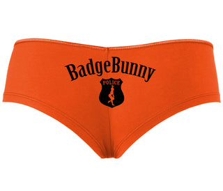 Badge Bunny for LEO Wife or Girlfriend - Orange Boyshort