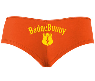Badge Bunny for LEO Wife or Girlfriend - Orange Boyshort