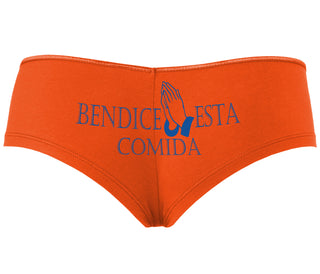Bendice Esta Comida - Bless This Meal - Orange Boyshort
