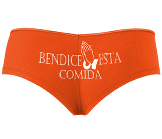 Bendice Esta Comida - Bless This Meal - Orange Boyshort