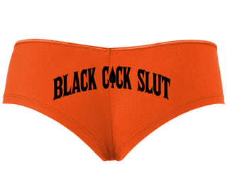 Black Cock Slut - Queen of Spades - Orange Boyshort