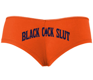 Black Cock Slut - Queen of Spades - Orange Boyshort