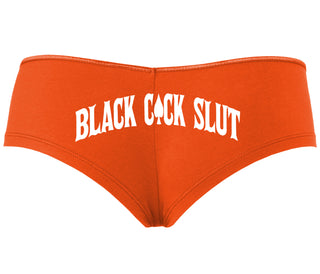 Black Cock Slut - Queen of Spades - Orange Boyshort