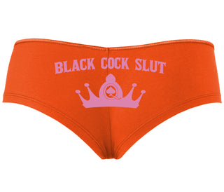 Black Cock Slut - Queen of Spades - Orange Boyshort