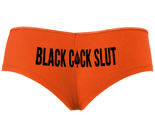 Black Cock Slut - Queen of Spades - Orange Boyshort