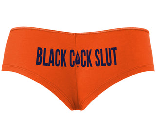 Black Cock Slut - Queen of Spades - Orange Boyshort