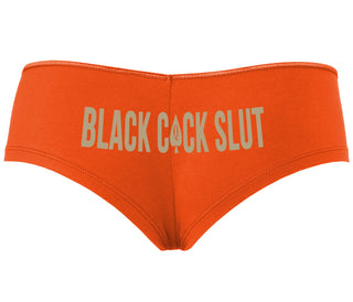 Black Cock Slut - Queen of Spades - Orange Boyshort