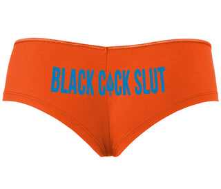 Black Cock Slut - Queen of Spades - Orange Boyshort
