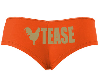 Cock Tease - Rooster - Orange Boyshort