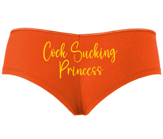 Cock Sucking Princess - Orange Boyshort