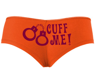 Cuff Me - Cute Handcuff Design - Orange Boyshort