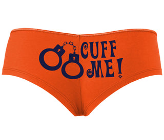 Cuff Me - Cute Handcuff Design - Orange Boyshort