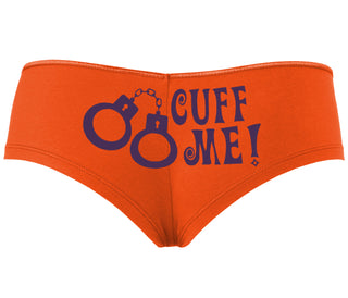 Cuff Me - Cute Handcuff Design - Orange Boyshort