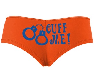 Cuff Me - Cute Handcuff Design - Orange Boyshort
