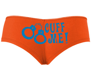 Cuff Me - Cute Handcuff Design - Orange Boyshort