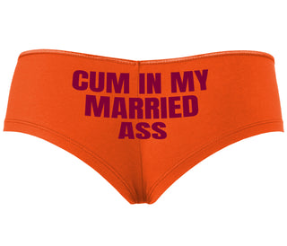 Cum In My Married Ass - Orange Boyshort