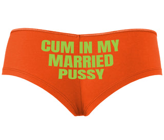 Cum In My Married Pussy - Orange Boyshort