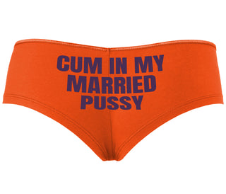 Cum In My Married Pussy - Orange Boyshort