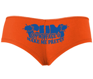 Cum On My Face And Make Me Pretty - Orange Boyshort