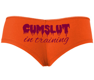 Cumslut in Training - Orange Boyshort