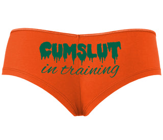 Cumslut in Training - Orange Boyshort