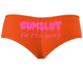 Cumslut in Training - Orange Boyshort