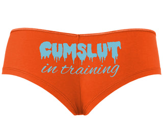 Cumslut in Training - Orange Boyshort