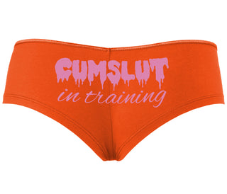 Cumslut in Training - Orange Boyshort