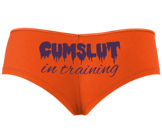 Cumslut in Training - Orange Boyshort