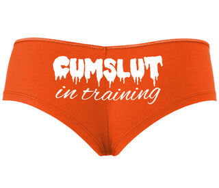 Cumslut in Training - Orange Boyshort