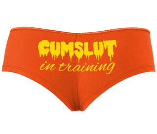 Cumslut in Training - Orange Boyshort