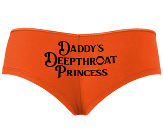 Daddy's Deepthroat Princess - Orange Boyshort