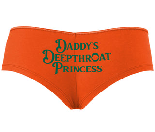 Daddy's Deepthroat Princess - Orange Boyshort