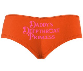 Daddy's Deepthroat Princess - Orange Boyshort