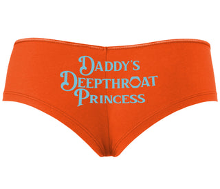 Daddy's Deepthroat Princess - Orange Boyshort
