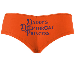 Daddy's Deepthroat Princess - Orange Boyshort