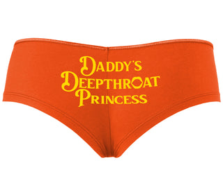 Daddy's Deepthroat Princess - Orange Boyshort