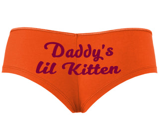 Daddys Little Kitten - Orange Boyshort