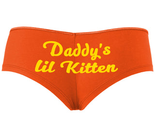 Daddys Little Kitten - Orange Boyshort