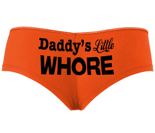 Daddys Little Whore - Orange Boyshort