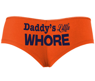 Daddys Little Whore - Orange Boyshort