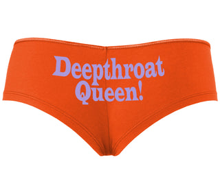 Deep throat Queen - Deepthroat Specialist - Orange Boyshort