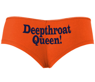 Deep throat Queen - Deepthroat Specialist - Orange Boyshort